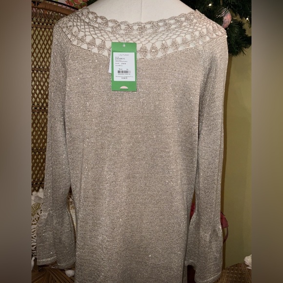 Lilly Pulitzer NWT Carino Sweater Dress Gold Metallic $198 Size XL Gorgeous! - Picture 5 of 9